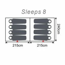 Dome Tents Wanderer Kalbarri Instant Tent 8 Person