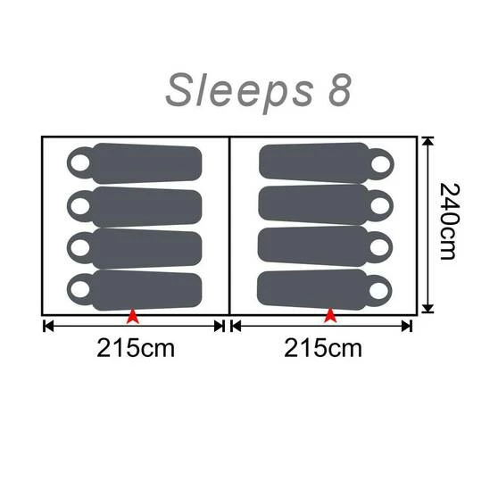 Dome Tents Wanderer Kalbarri Instant Tent 8 Person